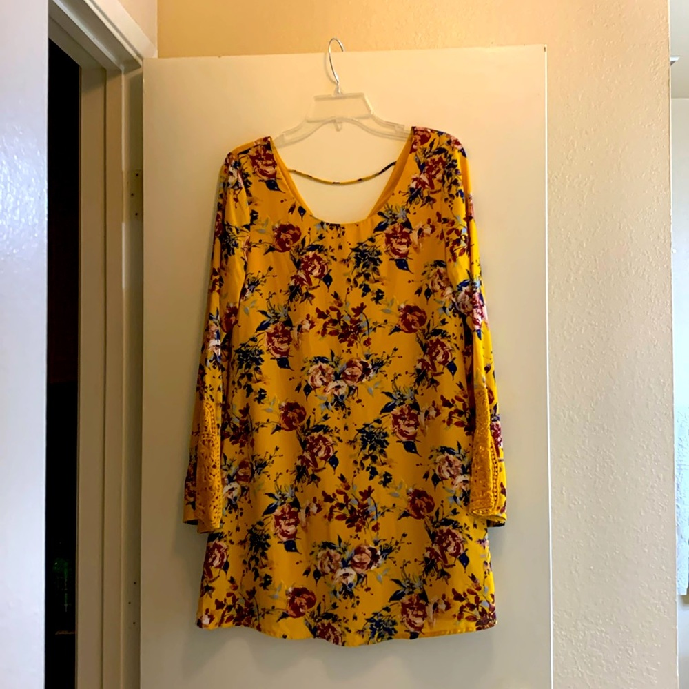 Floral yellow dress